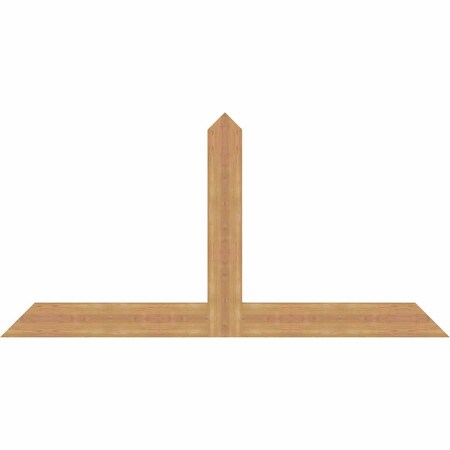 Ekena Millwork Portland Timber Gable Bracket, Western Red Cedar, 72"W x 36"H x 1 1/2"D x 5 1/2"F, 12/12 Pitch GBW072X36X0206POR00SWR